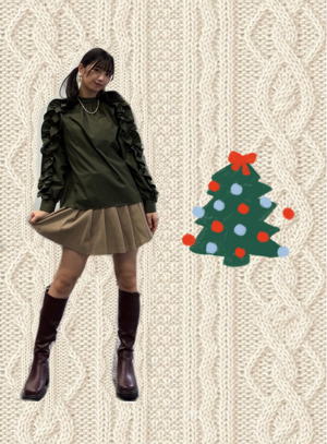 クリスマスツリー擬人化コーデ🎄   - 画像1